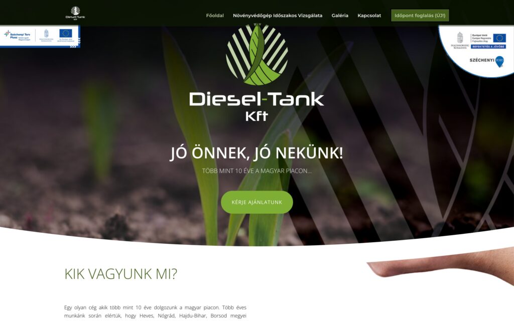 A(z) Dieseltank oldala asztali nézetben