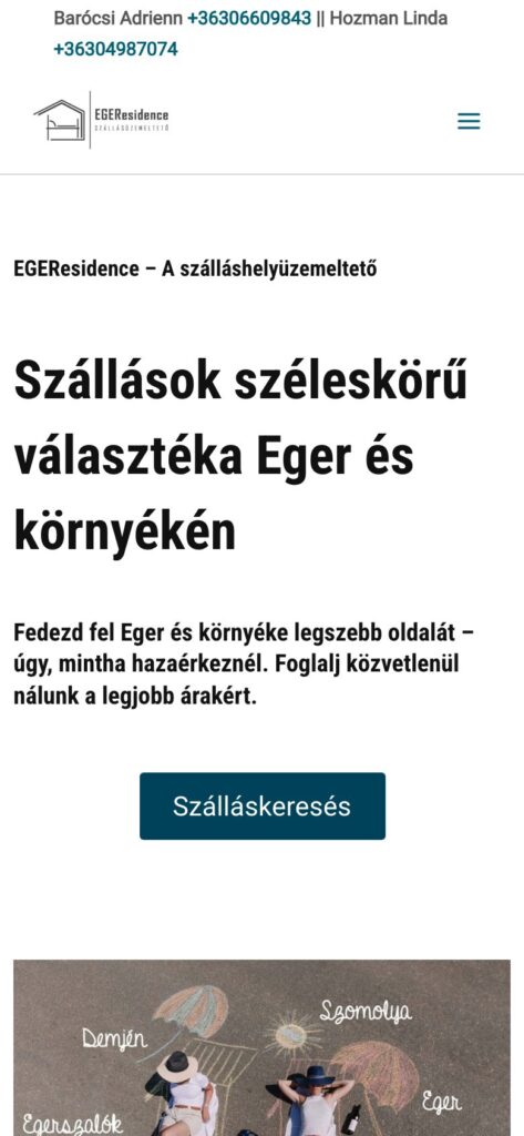 A(z) EGEResidence oldala mobilon
