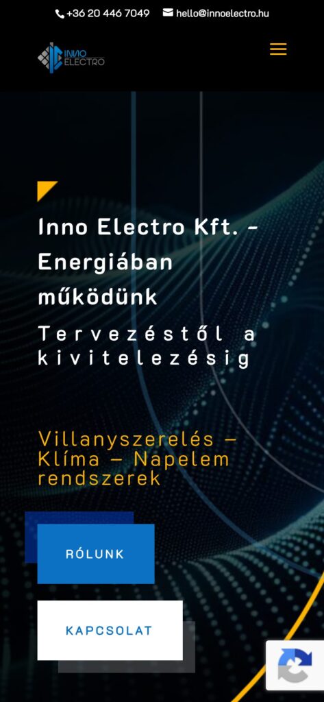 A(z) InnoElectro oldala mobilon
