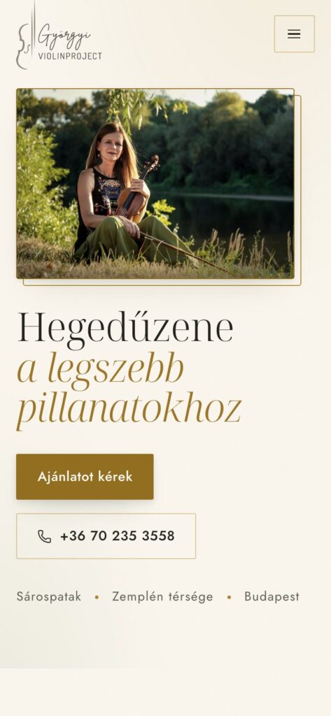 A(z) Violin Project oldala mobilon